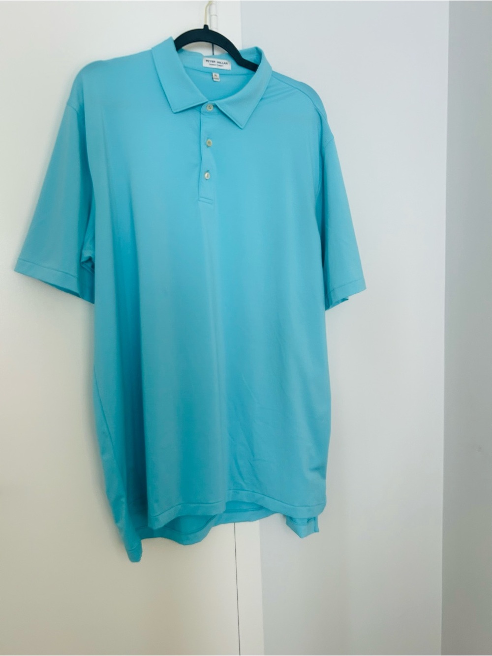 Peter Millar Men’s  Light Aqua Performance Polo Size XL